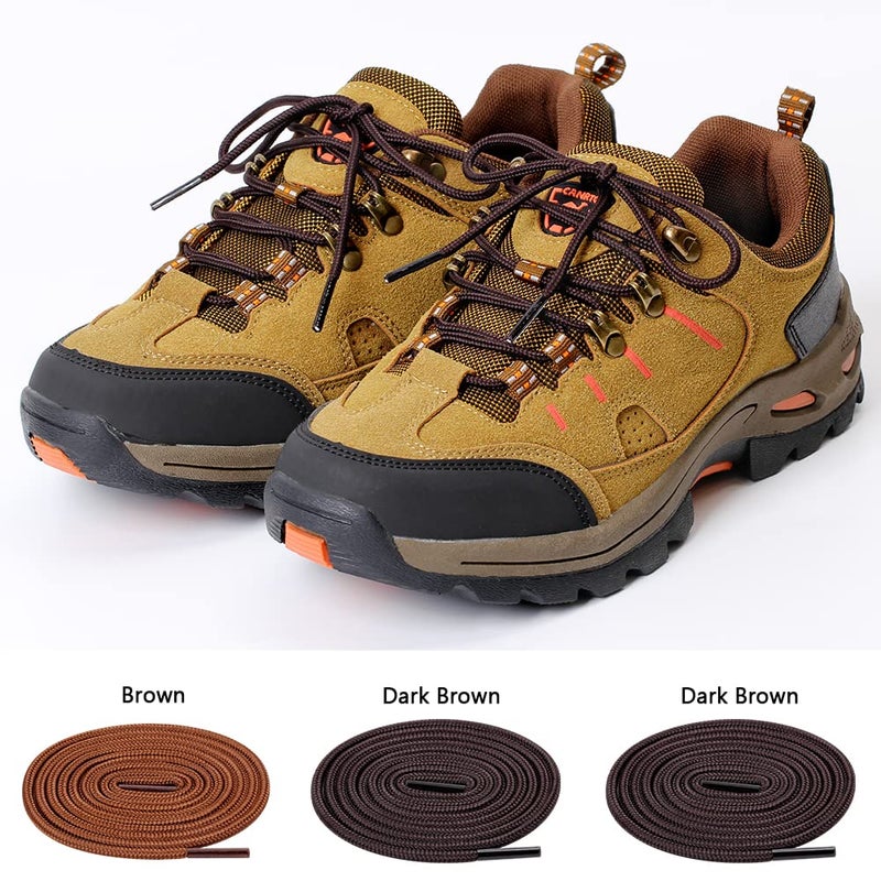 UpUGo 3 Pair Boot Shoe Laces, Round Shoelaces for Athletic Running Hiking Sneakers Shoes Boot - Image 3